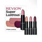 Revlon Super Lustrous Lipstick 3 Piece Lipstick Set High Impact Matte Finish