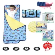 Extra Thick Toddler Nap Mat with Removable Pillow - Daycare & Travel Ready