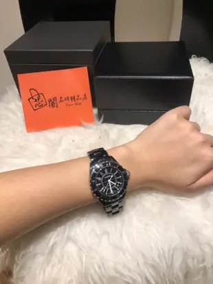 ※芯閣名牌精品店※ CHANEL J12 38mm 黑色陶瓷 自動上鍊 機械腕錶 手錶 二手正品 95成新