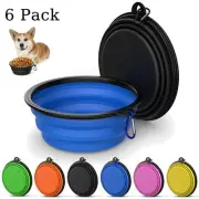 6 Pack Collapsible Dog Bowls for Travel Portable Foldable Pet Dog Water Bowl