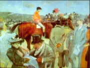 At the Races Tile Mural Kitchen Bathroom Wall Backsplash Art 24x18