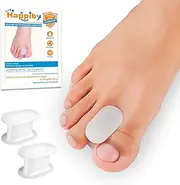 Toe Spacers(1/2"), Happiby Silicone Toe Separators for Bunion, Overlapping Toes and Toe Pain Relief, Big Toe Alignment, 5 Pairs/10 Pcs
