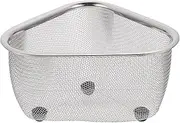 KOMBIUDA Triangle Sink Strainer Basket Sink Food Drainer Basket Mesh for Kitchen Bathroom