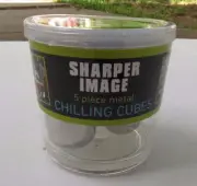 NEW ~ SHARPER IMAGE ~ CHILLING CUBES ~ 5 PIECE METAL ~ No Dilution - Reusable