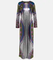 [La DoubleJ] La DoubleJ Supremes Swing sequined maxi dress UK 8 multicoloured