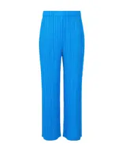 Pleats Please Issey Miyake Mc August Elasticated Waistband Pleated Trousers 3 Blue