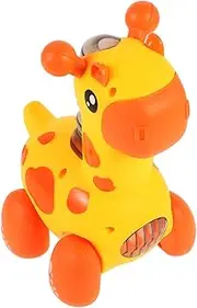 TOYANDONA Motor Skills Development Toy Interactive Electric Giraffe Toy Pull String Baby Walking Helper Age 3