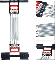 YaeGarden 3 in 1 Home Fitness Equipment Spring Exerciser Chest Expander Pull-up Bars Chest Arm Expander | Chest Expander with 5 Springs | Spring Chest Expander