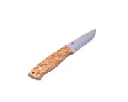 Brisa Trapper 95 Knife, Scandi Grind O1, Stabilised Curly Birch Scales