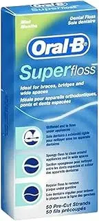 Oral-B Super Floss Mint Dental Floss Pre-Cut Strands 50 ea (Pack of 18)