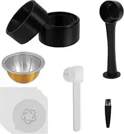 DJAPWPX Pod Refill Kit, Easy to Use High Efficient Refillable Capsules Pod Kit, Reusable Capsules Set with Aluminum Foil Seal for Your Coffee