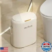 MRBIN Automatic Adsorption Metal Trash Can for Bathroom, Touchless Garbage Bi