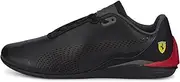 [PUMA] Men's Ferrari Drift Cat Decima Sneaker, Black-Rosso Corsa, 12