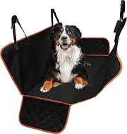 EXAOMBLE Pet Car Hammock Dog Seat Cover Backseat Protector with Stylish Pattern for Dogs Multiple Pets Durable and Convenient Car Mat