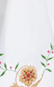 [Moda Domus] Hand-Painted and Embroidered Linen Tablecloth