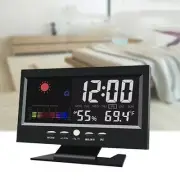 Digital Weather Station Thermometer Hygrometer Clock with LCD Display Switchable