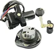 MZBZUTEDEE Motorcycle Ignition Key Switch Fuel Gas Cap Seat Lock Kit Fit for Yamaha XT660 XT660R XT660X 2004 2005 2006 2007 2008 2009-2011/2014