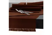 Cotton Ribbed Table Runner Copper by Hoydu