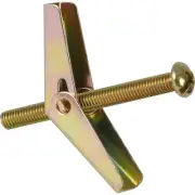 Qty 50 Round Head Spring Toggle M3 (3mm) x 50mm Cavity Fastener Zinc Yellow
