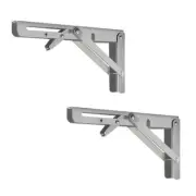 2 Piece Heavy Duty Folding Shelf Brackets Triangular Bracket Shelf Wall6997
