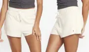 Volcom LiL Fleece Lounge Shorts NWT Size M Cream