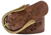 Timberland Women's 35mm Laser Etched Leather Belt