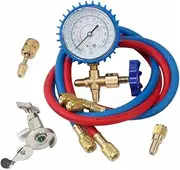 HAPINARY Refrigeration System Tool Kit Manifold Gauge Set Oil Charge Kit Car Air Conditioning Tools