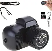 Zoomu Mini Camera Keychain, Zoomu 1080P Mini Digital Camera Keychain with Led Flash Light and Hd Screen (with 16G Card) (Black)