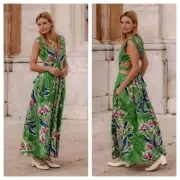 Aje dress size au 4 / us 0 NWT zorina tie midi dress native gumnut
