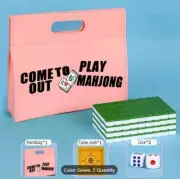 Vintage Chinese Mahjong Mini Traditional 144 Tiles Mah-Jong Game Set W/ Case