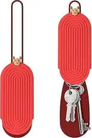 BONE Elastic Key Pouch, Silicone Pull Type House Car Key Case Wallets Bag Holder Keychain Pouch Sleeve