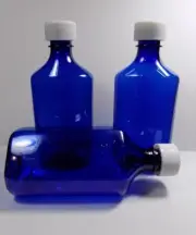 400 Medicine 4 oz-118.3 ml Plastic Graduated Oval Bottles/Caps -FREE SHIP TO UK