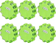 CICMOD LED Road Flares Roadside Safety Emergency Lights Beacon Disc Flashing Warning Flare Kit with Magnetic Base, Hook, 9 Lighting Modes for Car Truck Boats - 6 Pack