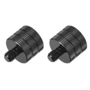 2PCS Mic Stand Adapter 1/4 Female to M6 Male Screw Thread for Camera Tripod