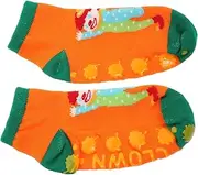[MUSISALY] Yoga Socks Men Women Non-Slip Grip Socks for Yoga Pilates BoHo Thanksgiving Socks Fun Running Socks Orange Safety for Ages
