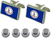 [Select Gifts] Shirt Dress Studs Virginia Flag Cufflinks