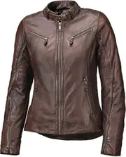 Held Sabira Women's Motorcycle Leather Jacket, brown, Size 46