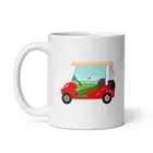 Red Golf Cart View of Course Design Mug, 11 oz or 15 oz
