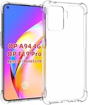 [USTIYA] Case for OPPO A94 4G / OPPO F19 Pro/Reno 5 Lite / Reno5 F Clear TPU Four Corners Protective Cover Transparent Soft