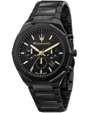 [Maserati] Stile Stainless Steel Chronograph Watch R8873642005 in Black