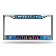 Oklahoma City Thunder License Plate Frame Chrome Printed Insert