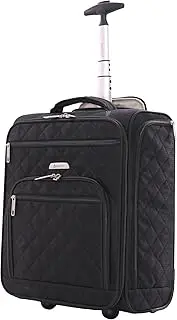 [Aerolite] 16.5" Underseat Women Luggage Carry On Suitcase - Small Rolling Tote Bag with Wheels