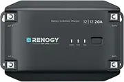 Renogy DC to DC Battery Charger 12 V 20 A, Intelligent DCDC Battery Charger Charge Controller Solar for Flood, Gel, AGM, Lithium Batteries, for Motorhomes, Trucks, Commercial Vehicles, Boats, Yachts