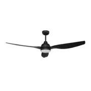 52" (1320mm) Smart WiFi Bahama Ceiling Fan w/ CCT Light and Remote Black