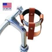 Retro Bicycle Bottle Holder with PU Leather for Road Bikes & Coffee Cups