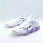 MIZUNO V1GC231210 WAVE MOMENTUM 3 女排球鞋 白X紫【ISPORT愛運動】