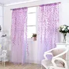 Leaves Print Tulle Sheer* Curtain Pattern Voile Panel Drape Room Window Curtain1