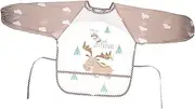 Kisangel Feeding Bib Long Sleeve and Pocket Eating Smock Toddler Clothing Drool Bibs