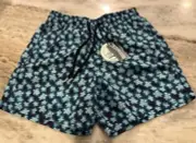 Vilebrequin Moorea Swim Suit Trunks Shorts Blurred Turtles Bleu Marine Small (S)