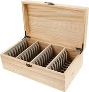 DOITOOL Coin Storage Box Wood Coin Protector with Capacity Design Versatile Storage for Collectors and Items